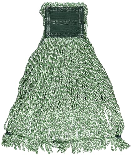 Rubbermaid Commercial Products Web Foot Mop Head, Large, Green | Continuous-Filament Microfiber, Durable and Absorbent, Long Mop Life, Recycled Content, Works with All Wet Mop Handles