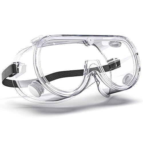 EinKau Anti-Fog Indirectly Vented Lab Safety Goggles Over Glasses