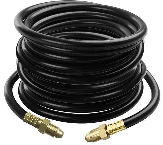 Inert Gas Welding Hose, 100FT Rubber Argon Flow Meter Regulator Adapter Gas Hose, 5/8" UNF-18RH Fittings for MIG TIG Welding and Other Gas Process
