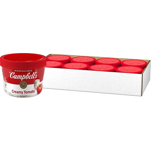 Campbell's Creamy Tomato Soup, 15.4 oz Microwavable Bowl (8 Pack)