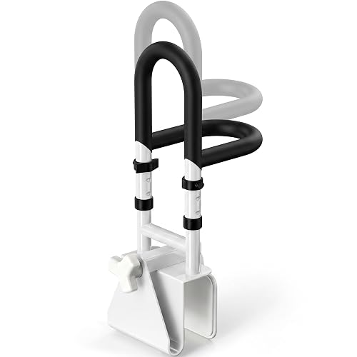 Adjustable Bathtub Safety Rail with Double Grip | 14"–18" Shower Grab Bar for Seniors, Elderly & Disabled, Non-Slip Tub Side Bar Clamp for Bathroom Support