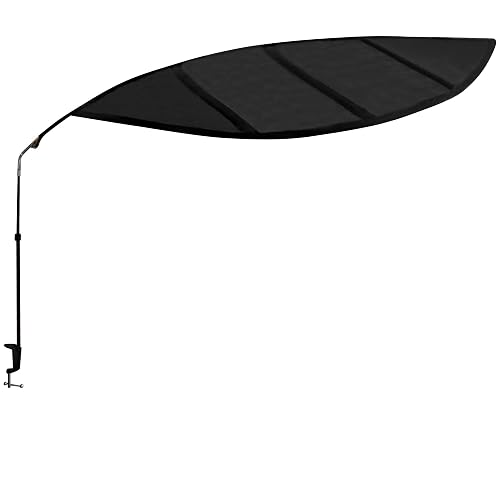 TopShade Office Cubicle & Desk Shade, Canopy to Block Overhead Light and Reduce Screen Glare, Adjustable Height, Desk Clamp Mount, Black
