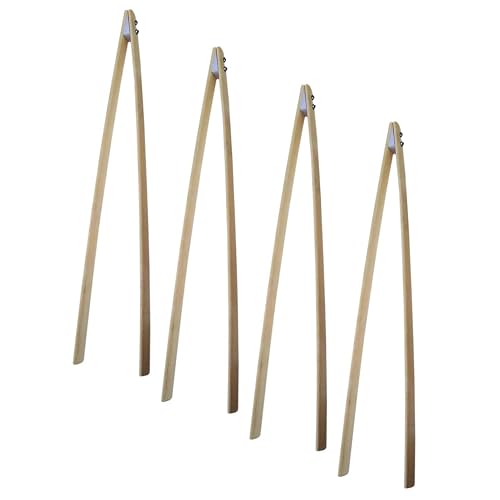 TOMETURE 4pcs Trash Grabber Clamps 45cm Heavy Duty Garbage Picker Tools for Outdoor and Indoor Waste Pickup, Reusable Sanitation Grabber Tongs for Janitorial Cleaning
