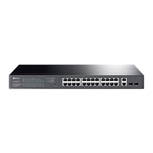 TP-Link TL-SG1428PE, 24 Port Gigabit Easy Smart Managed PoE+ Switch | 24 PoE+ Ports 250W, 2 SFP Slots, Auto Recovery, QoS, VLAN, IGMP, LAG