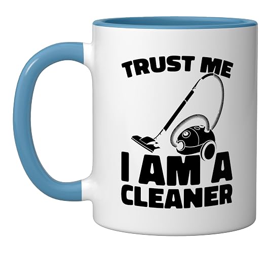 Cleaner Janitorial - Housekeeping Sanitation Cleaner Ceramic Mug, Blue/White