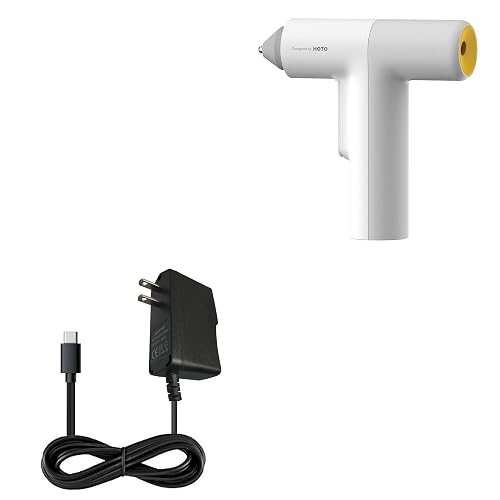 BoxWave Charger Compatible with HOTO EasyFlow Hot Glue Gun - Wall Charger Direct (15W), Rapid Charge Your Device with Built-in 3ft Cable