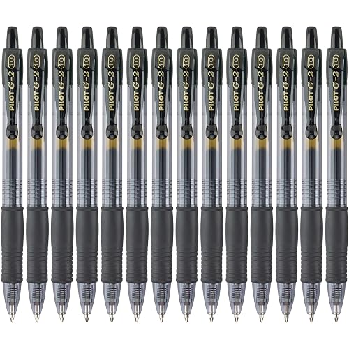 PILOT G2 Premium Gel Pens, Bold Point 1.0mm, Black Ink, 14-Pack | Write more, gel pens 1.0 for notes and journaling, quick drying, refillable and retractable rolling ball, pens black ink