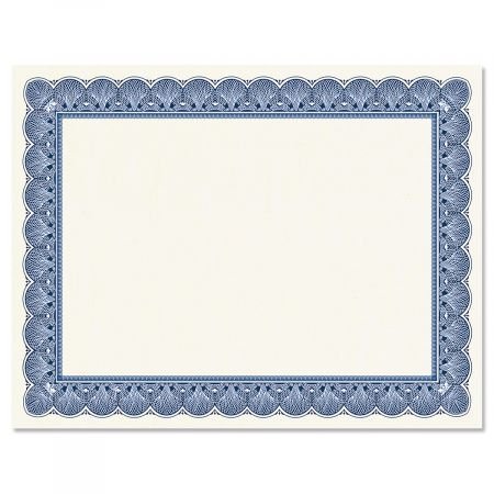 Fine Stationary Parchment Certificate Papers | Elite Blue & White, 25 Count, 8.5" x 11", 60 lb. Text Stock, Laser Printer Compatible, For Office, School, and more