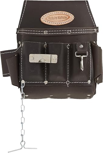 McGuire-Nicholas Electrician Tool Pouch, 12 Pocket, 1 Pack, Brown