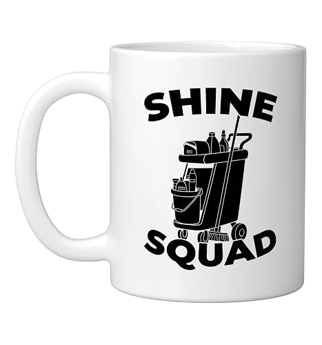 Cleaner Squad Sanitation Housekeeping - Janitorial Cleaner Ceramic Mug, White
