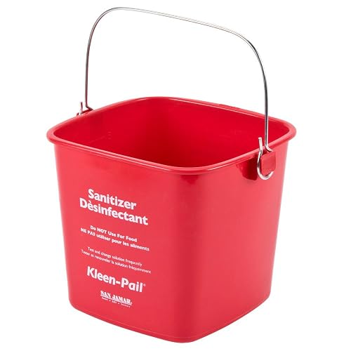 San Jamar Kleen-Pail® Plastic Cleaning Bucket 8 Quarts Red