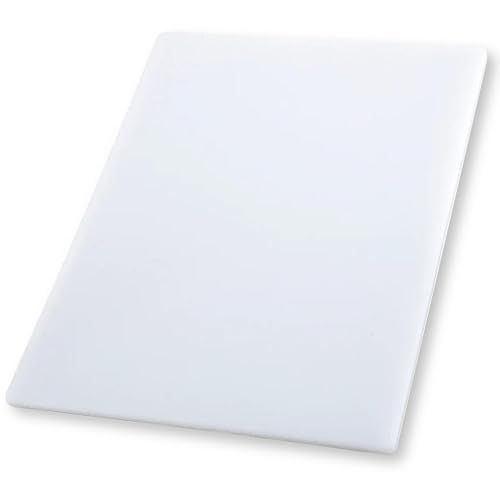 Winco Cutting Board, 18 by 24 by 1/2-Inch, White, 18" x 24" | Dishwasher safe, Stain resistant, Minimizes dulling, HACCP approved, Great for Charcuterie, Appetizers and Buffet Displays