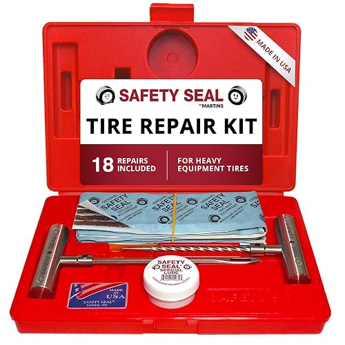 Safety Seal Tire Repair Kit – Heavy Equipment Kit, 18 Repairs (16"), 7" Probe, Case Kit, Tubeless Tire Repair for OTR, Industrial & Off-Road Tires