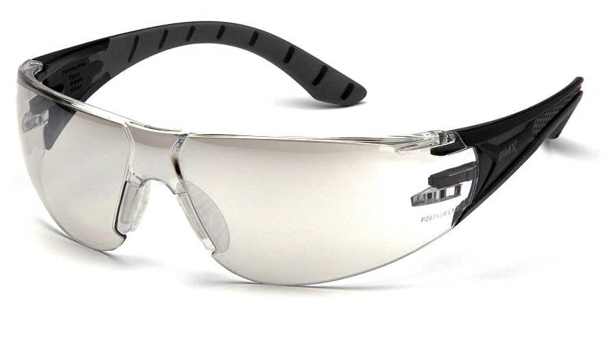 Pyramex Endeavor Plus Safety Glass Black/Gray Frame With Foam Padding Clear H2MAX Anti-fog Lens