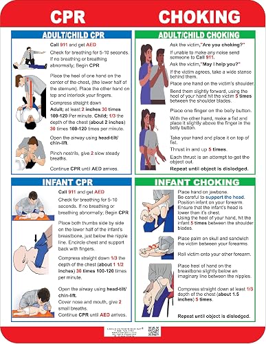 CPR, Choking & First Aid Charts, 1, Full Magnet Back(1, CPR/Choking)