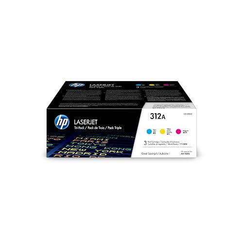 HP 312A Cyan, Magenta, Yellow Toner Cartridges (3-Pack) | Works Color LaserJet Pro MFP M476 Series | CF440AM