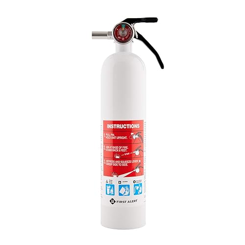 First Alert Fire Extinguisher, Marine Use | MARINE1 UL RATED 1-A:10-B:C, White 1-Pack