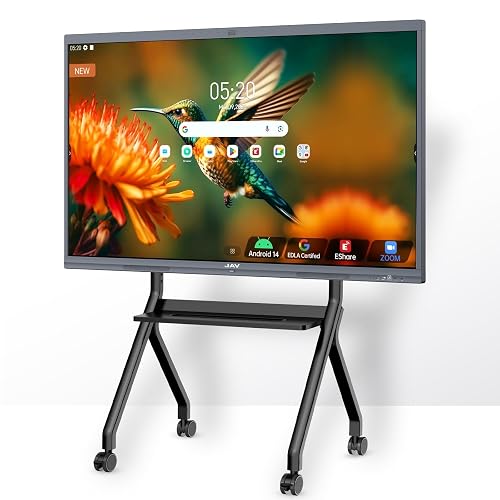 JAV 86" Smart Board Pro Google EDLA Certified 4K UHD Interactive Whiteboard for Classroom Office All-in-One Touchscreen Display with 48MP AI Camera 100W Soundbar Android 14 8+128GB Wall Mount Included
