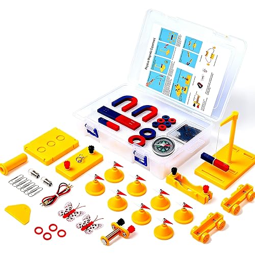 EXBEPE Large Science Lab Magnet Kit Physics Electromagnet Experiment Set for School Education Science Experiment Tools Teacher Supply