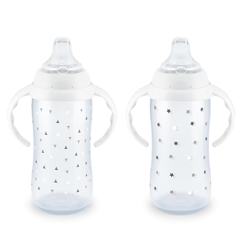 NUK Learner Cup 6+ Months Timeless Collection Amazon Exclusive 10 Oz – BPA Free Spill Proof Sippy Cup 2 Count (Pack of 1)