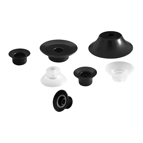 Pneumatic Flat Vacuum Suction Cup PFG 1.5-50mm Industrial Suction Pad | Precision flat suction cups for pick-and-place, CNC, and robotic handling systems.(PFG-15A,Black)