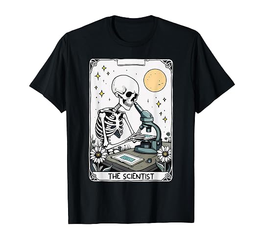 Scientist Tarot Card Skeleton Science Medical Laboratory T-Shirt