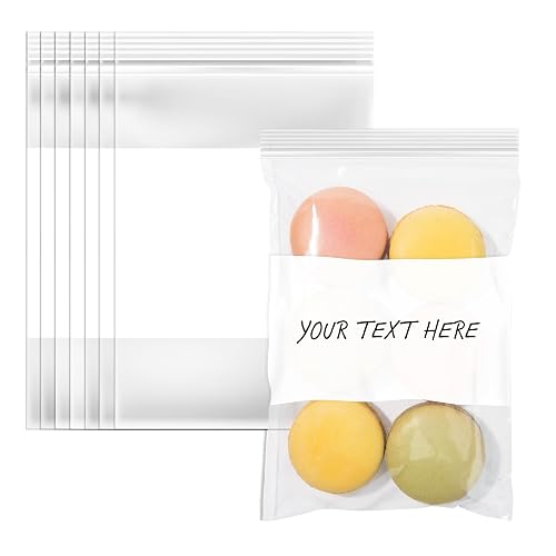 8" X 10" Clear Plastic Zipper Bags With Writable White Block (1000 Count) | 2 Mil Resealable Poly Bags for Storing Office Supplies, Hardware, Crafts - Spartan Industrial