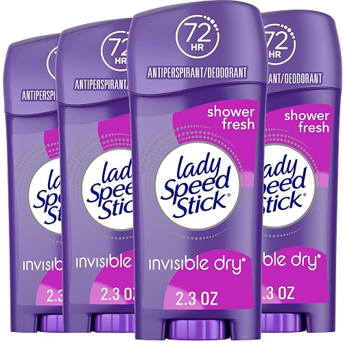 Lady Speed Stick Antiperspirant Deodorant, Shower Fresh, 2.3 oz (4 Pack) | Sweat and Odor Protection, Underarm Antiperspirant for Women, Everyday Use, Active Lifestyles, Personal Care Product