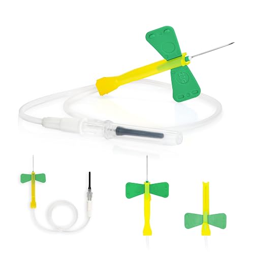 ONE-CARE 21Ga x 3/4" 12'' Tube, Luer Adpt, Industrial Lab Supplies, 50 Sets | Individually Packed, Easy Glide & Lock, Convienient Sampling, Transparent Tubing, Fast Fill Rate, Lab - Vet - Industrial Use