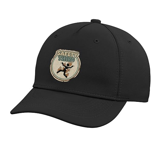 Safety Third Ironic Sketch Figure Meme Sarcastic Edgy Humor Adjustable Baseball Hat