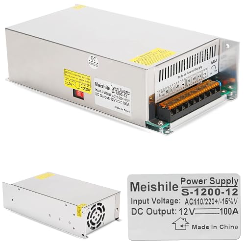 12V 100A 1200W DC Switching Power supply Adapter PSU AC-DC 12Volt Industrial Transformer Converter 0-80/50amps LED drive Lamp Meter Semiconductor Motor Pump Winch Stereos Amplifier Fan SMPS 110V/220V