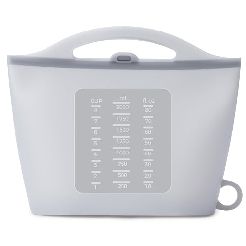 Solinfant Large 70oz Silicone Microwave Steam Sterilizer Bags for Travel, 2-in-1 Reusable Sterilize & Store Bag, Suitable for Baby Bottles, Pacifiers, Breast Pump Parts Storage Bag for Fridge