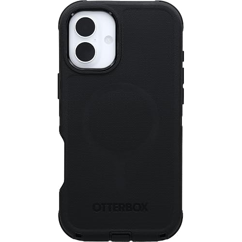 OtterBox iPhone 16 Plus Defender Series Case - Black | Tough, Rugged & Durable iPhone Case, Snaps on MagSafe, Multi-Layer, Impact Absorbing iPhone Case