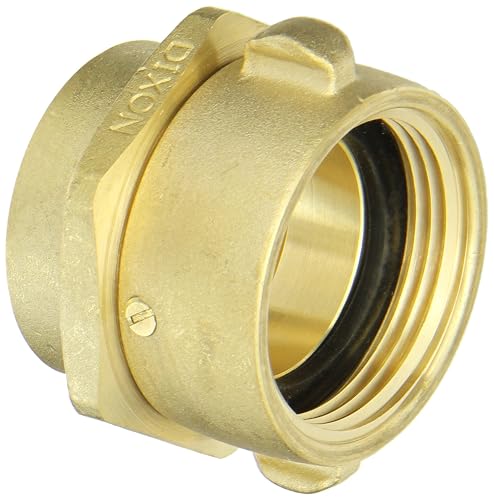 Dixon Valve RSF150F Brass Fire Equipment, Swivel Adapter with Rocker Lug, 1-1/2" NST (NH) Female x 1-1/2" NPT Female