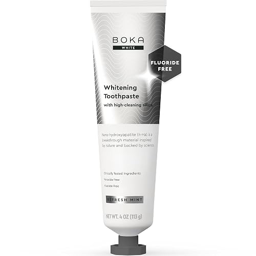 Boka Toothpaste - Fluoride Free Toothpaste, Nano Hydroxyapatite Toothpaste | Appropriate for Sensitive Teeth - Adult Oral Care - Clinically Tested Ingredients - Whitening - 4 Oz, 1PK