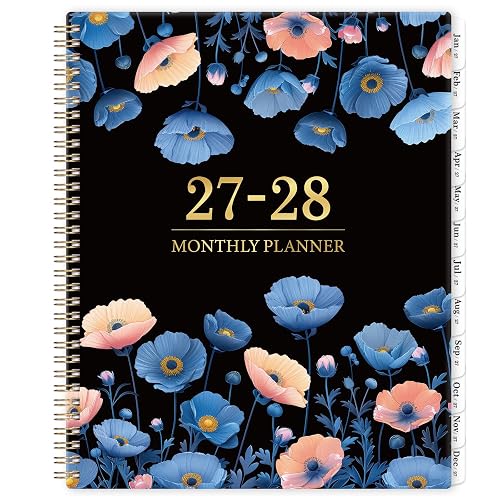 2027-2028 Monthly Planner - 2 Year Monthly Planner/Calendar 2027-2028, Jan 2027 - Dec 2028, 11" x 9", 24 Monthly Planner with Tabs, Back Pocket, Holidays, Twin-Wire Binding, Note Pages