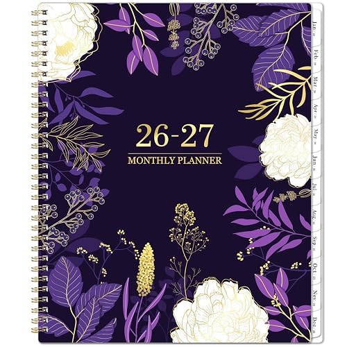 2026-2027 Monthly Planner - 2 Year Monthly Planner/Calendar 2027-2027, Jan 2026 - Dec 2027, 11" x 9", 24 Monthly Planner with Tabs, Back Pocket, Holidays, Twin-Wire Binding, Note Pages