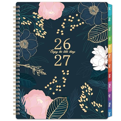 Planner 2026-2027 - Academic Planner 2026-2027, Weekly and Monthly Planner, July 2026 - June 2027, Calendar Planner, 8'' x 10", Colorful Monthly Tabs, Twin-wire Binding, Back Pocket, Holiday