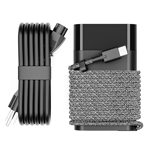 WZXHU 65W Slim USB C Laptop Charger Compatible with HP Spectre, Envy, Elitebook x360, Omnibook, Pavilion, Chromebook, Elite x2 Fast Charging Type C Power Adapter - Portable Travel Cord