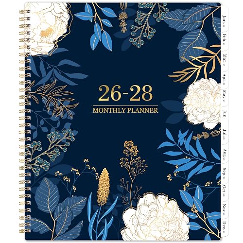 2026-2028 Monthly Planner - 2 Year Monthly Planner/Calendar 2026-2028, July 2026 - June 2028, 11" x 9", 24 Monthly Planner with Tabs, Back Pocket, Holidays, Twin-Wire Binding, Note Pages