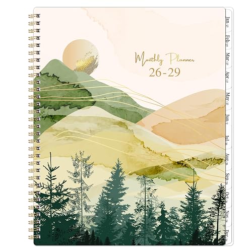 2026-2029 Monthly Calendar Planner - Large 3 Year Monthly Planner, 9" × 11" | Jul. 2026 - Jun. 2029, Large Calendar Planner with Monthly Tabs, Premium Paper, Back Pockets, Sturdy Cover
