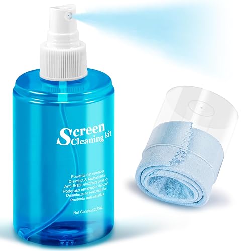 walrfid Car Screen Cleaner Spray, Computer Touchscreen Mist Cleaning Kit | for CD Disc DVD VCD, TV Electronic Cell Phone iPad iPhone MacBook Pro Tablet Laptop Monitor LCD LED Flat Screens