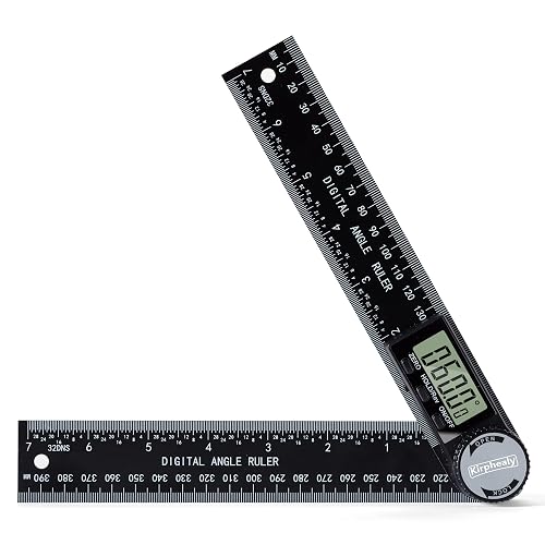 Kirphealy Digital Angle Finder Protractor, 7inch 200mm Measuring Tool | Professional Angle Gauge, Adjustable Angle Ruler, Quick Display, for Carpentry Construction and Home Improvement