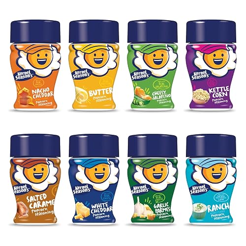 Kernel Season's Popcorn Seasoning Variety Pack, Mini Jars (Pack of 8) | Popcorn Seasoning, Mini Jars Variety Pack