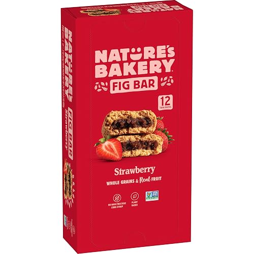 Nature's Bakery Strawberry Fig Bars, Real Fruit, Nut Free, 12 Pack