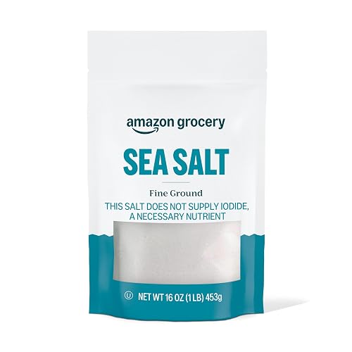 Amazon Grocery, Sea Salt, Fine Ground, 16 Oz