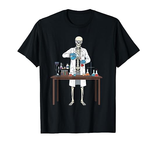 Chemistry Skeleton Halloween Chemist Lab Science Teacher T-Shirt