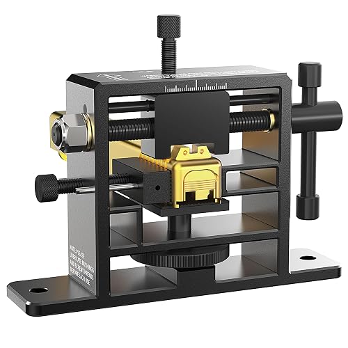 SporGain Heavy Duty Sight Pusher Tool for Square Slides Rear Sights | with Adjustable Base, for Stable Rear Sight Removal and Fine Adjustment, Durable Anodized Alloy Frame