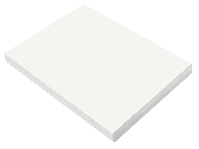 Prang Construction Paper, Stack, One Color, Standard Weight | White, 9" x 12", 100 Sheets, Project Paper, Classroom, Kids, Art Projects