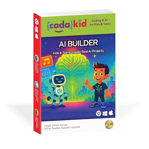 CodaKid AI Coding Box for Kids - Artificial Intelligence & Python Program, Ages 9+ - Includes 12 Months Access & Online Mentor Support